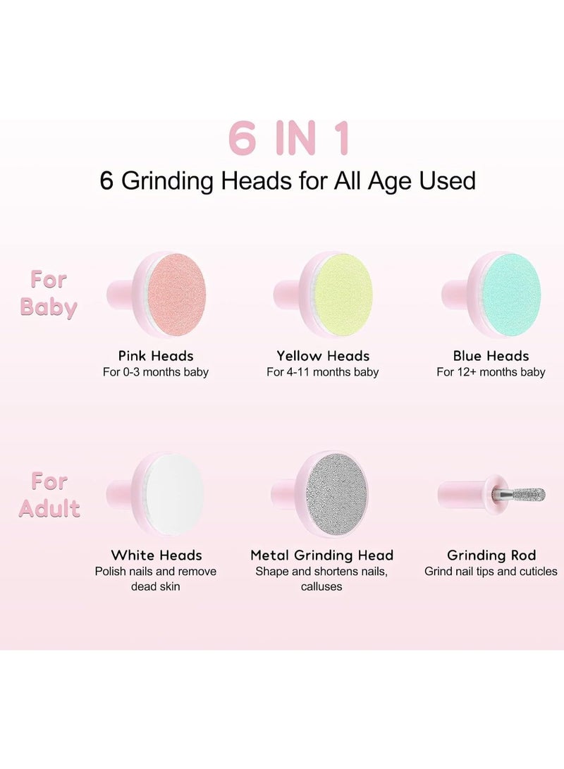 7 Pieces Electric Nail File Trimmer With Vibration Motor And Different Grinding, Polishing Heads - Image 4